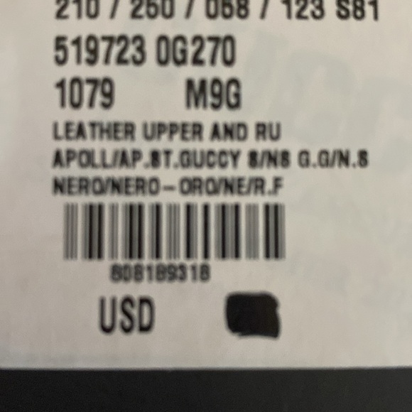 Gucci Black and Gold Men's Sneakers
Matching numbers on shoe and box - Picture 11 of 11